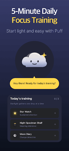 Puff : 5-min game for ADHD app screenshot